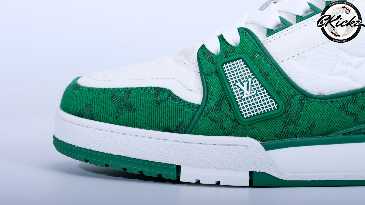 Two-Tone Denim Green Trainers