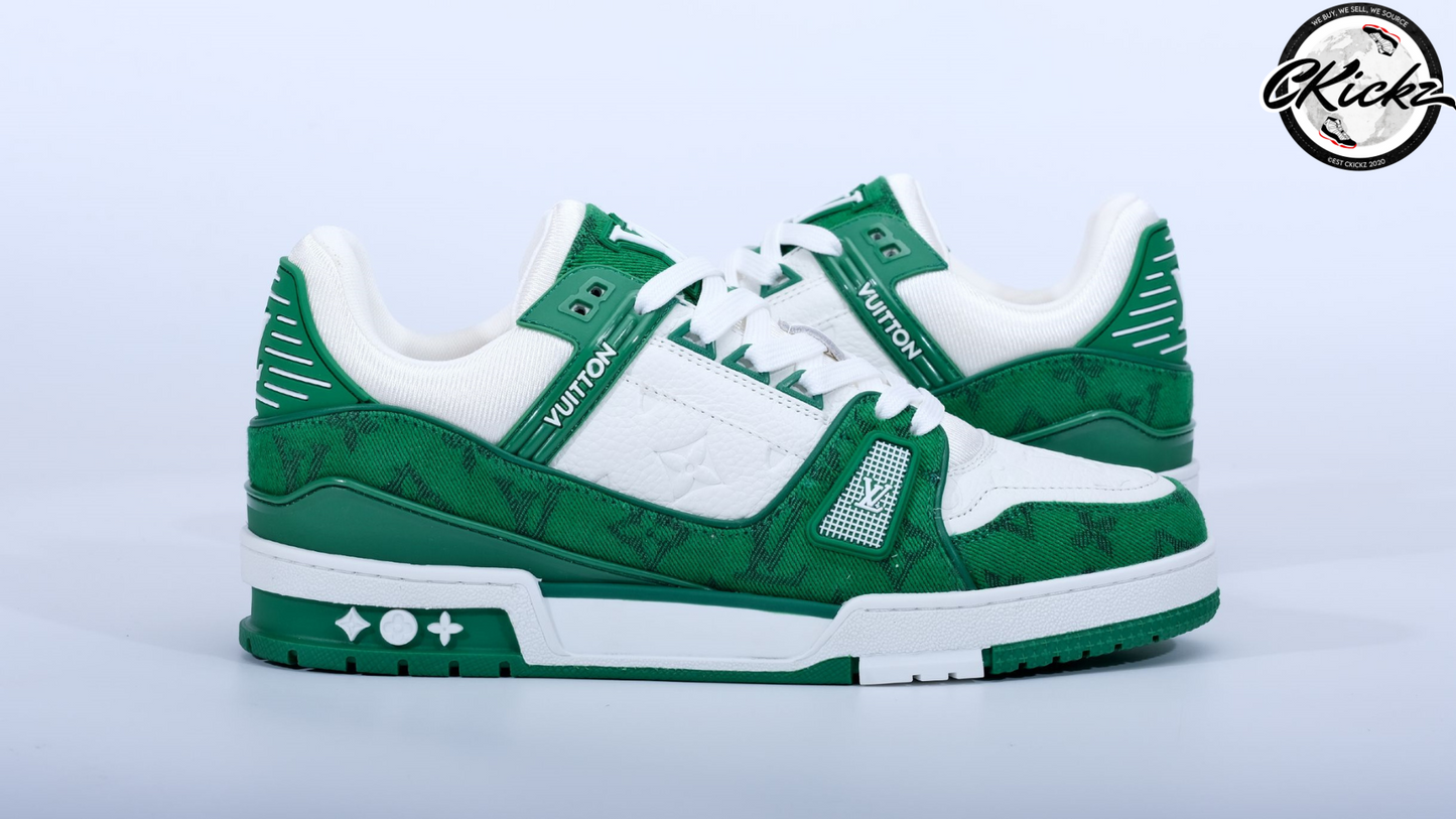 Two-Tone Denim Green Trainers