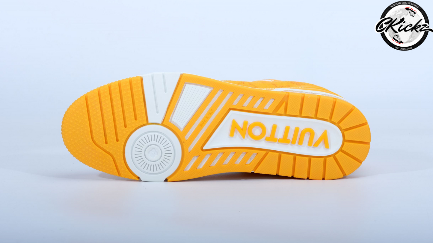 Two-Tone Yellow/White Trainers