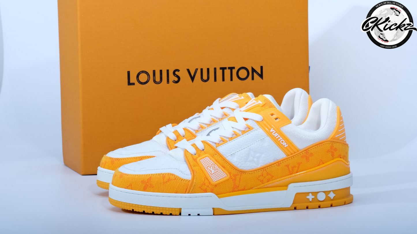 Two-Tone Yellow/White Trainers
