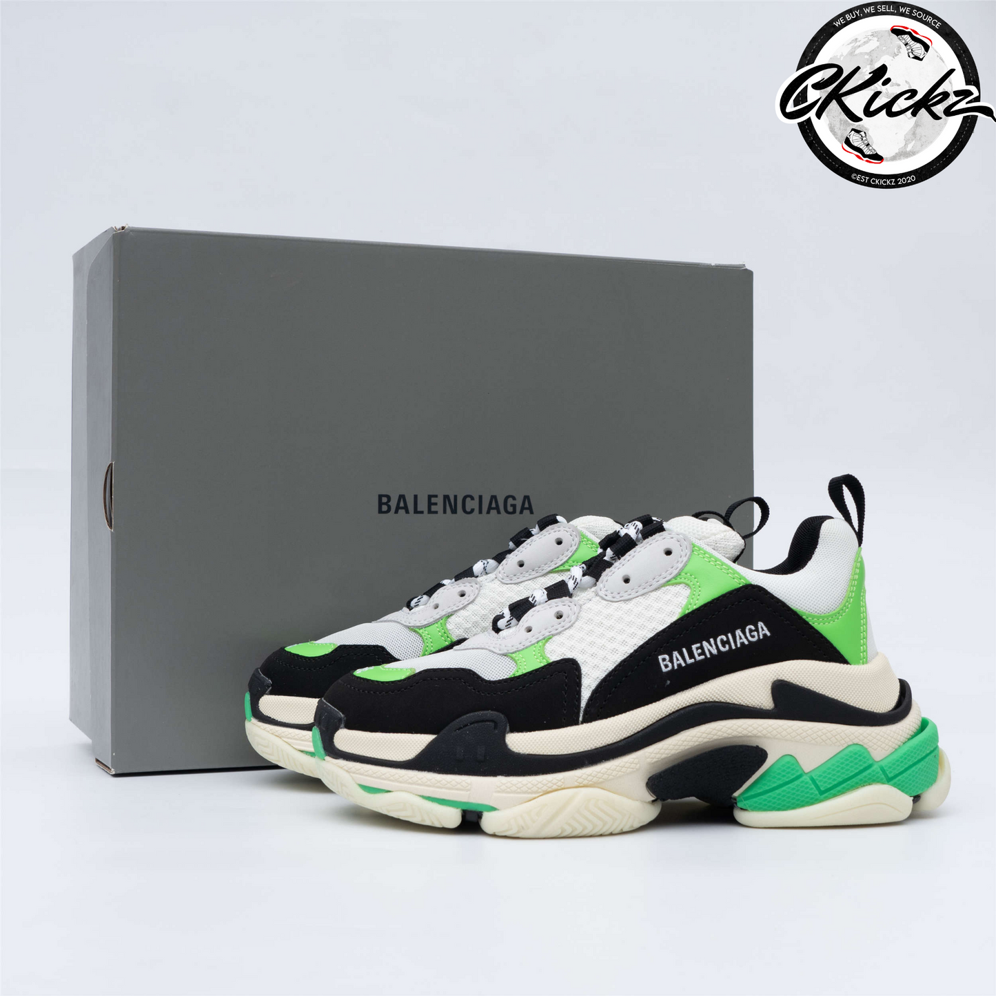 Balenci Triple S Green Black