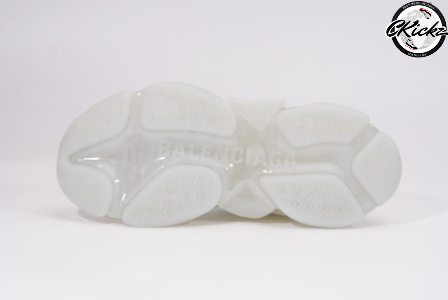 Balenci Triple S Clear Sole White