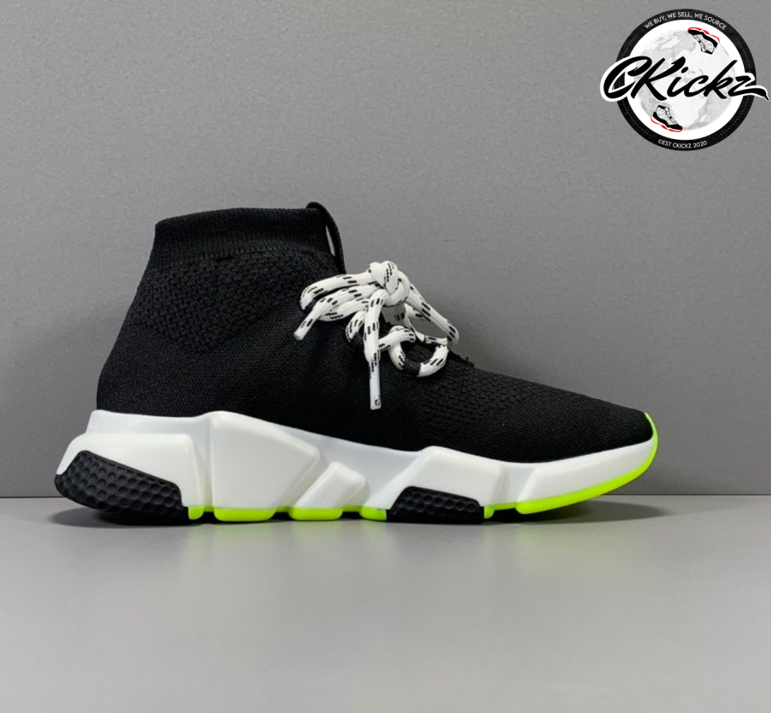 Balenci Speed Lace Up Neon Green Sole