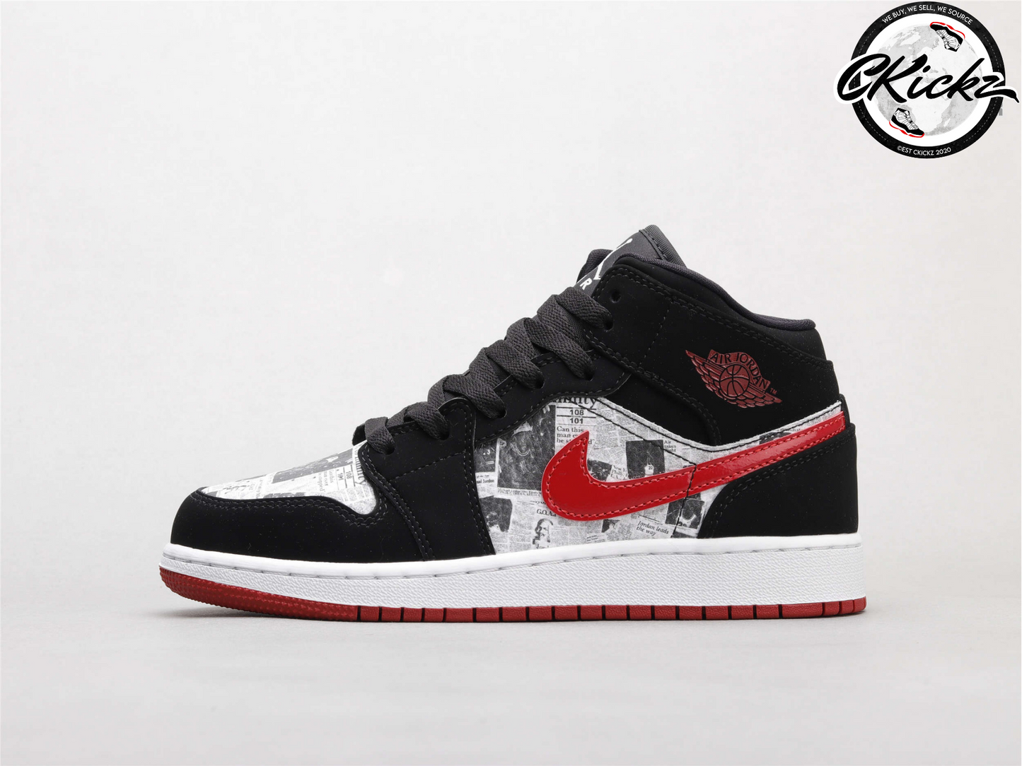 Retro Mid Newspaper Air Times Trainers