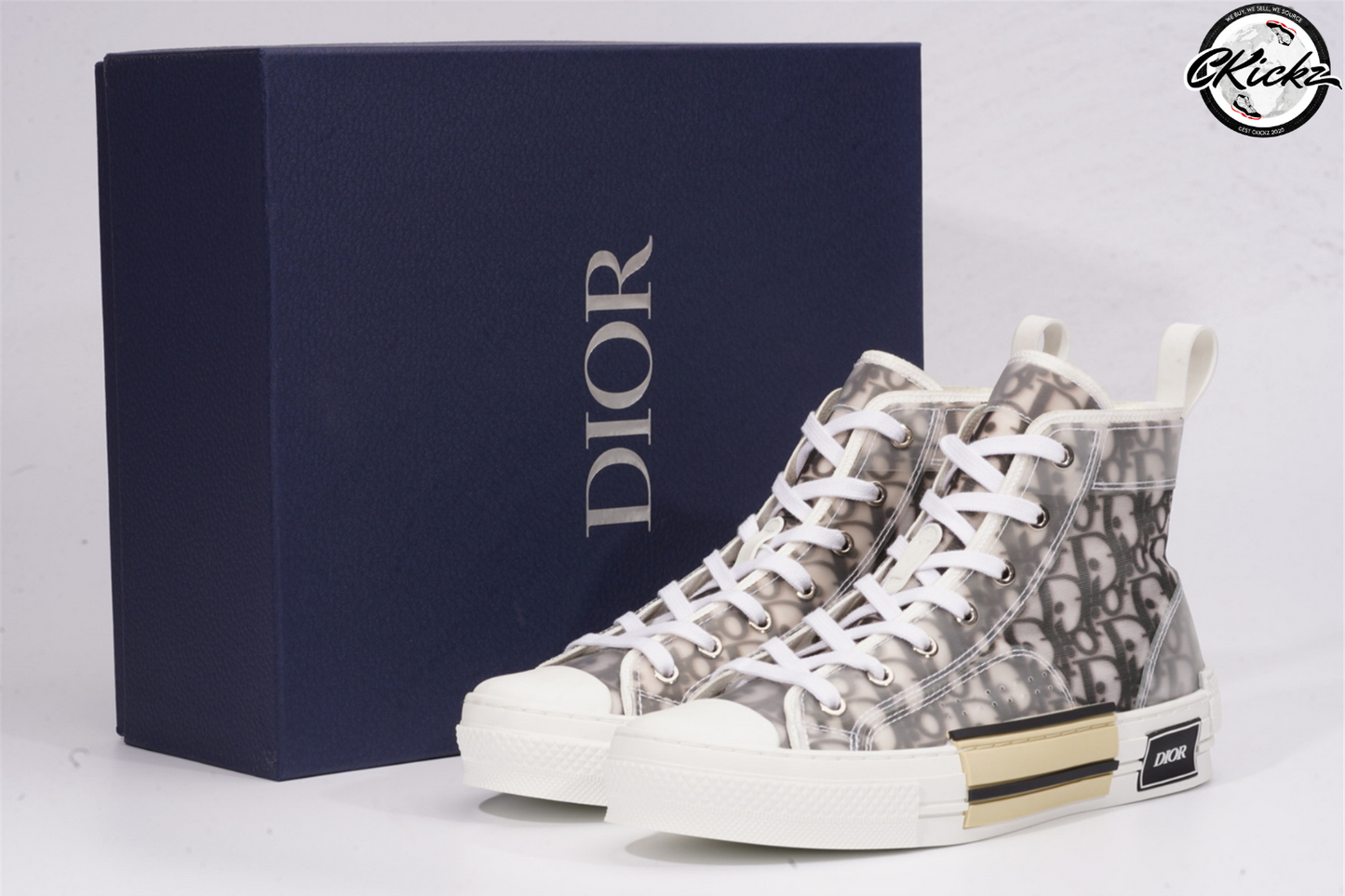 Monochrome Print High-Top Trainer
