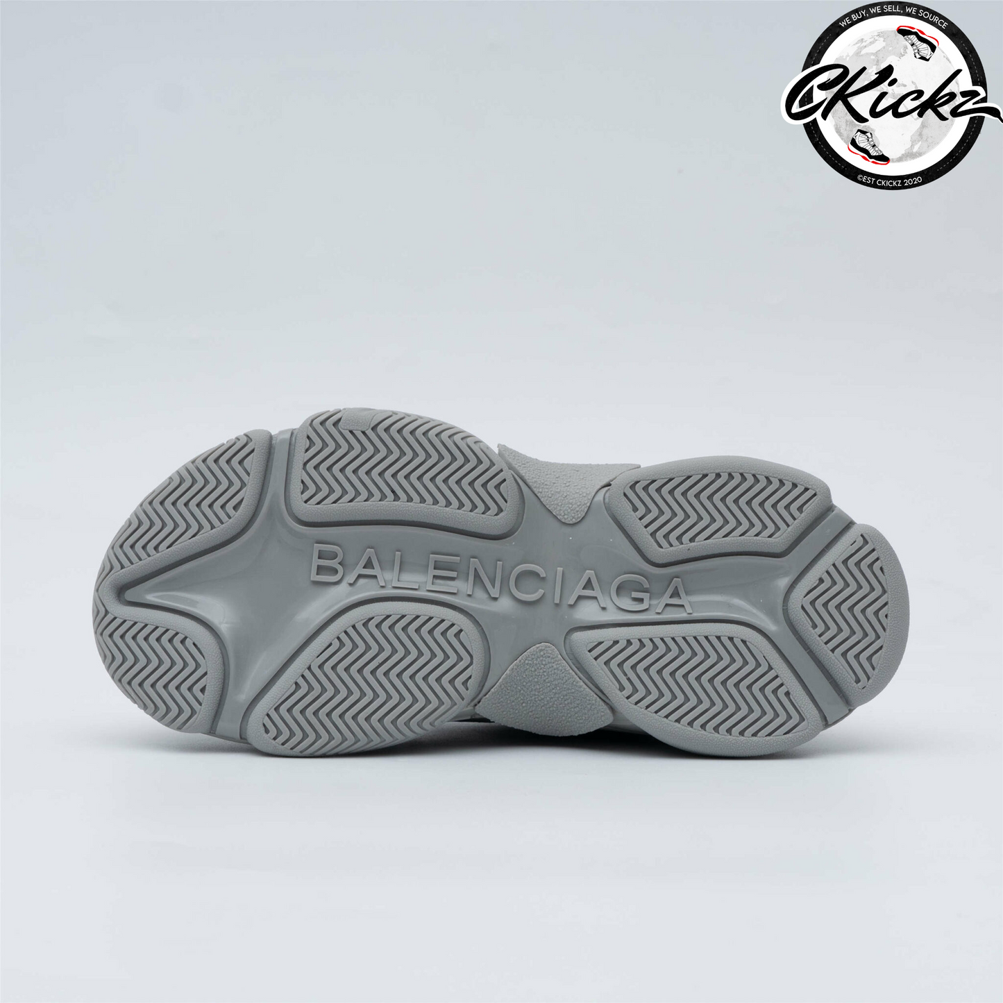 Balenci Triple S Logo Gray
