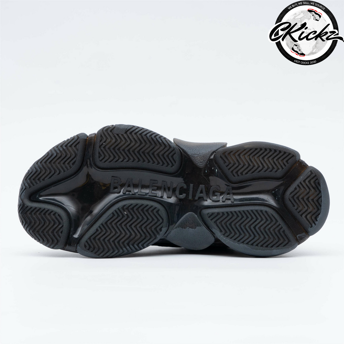 Balenci Triple S Clear Sole Black