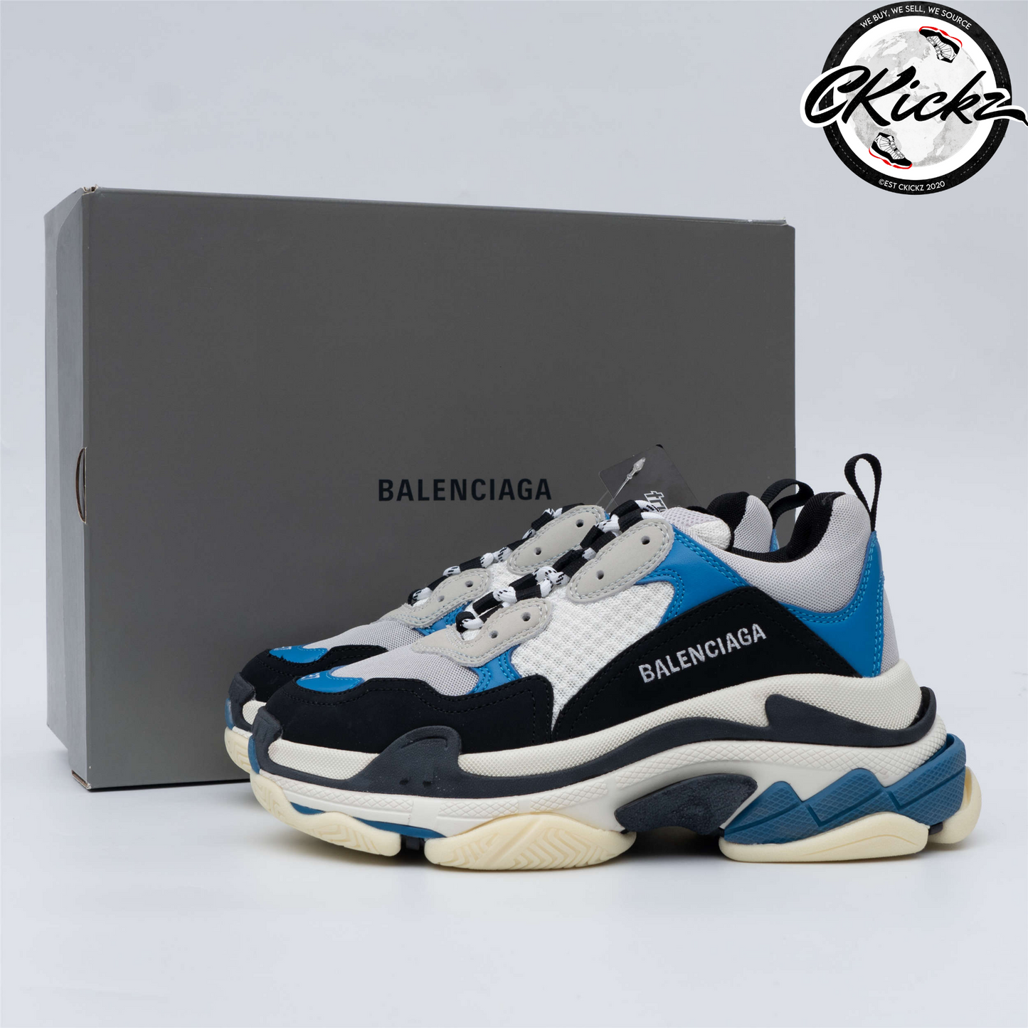 Balenci Triple S Black Blue