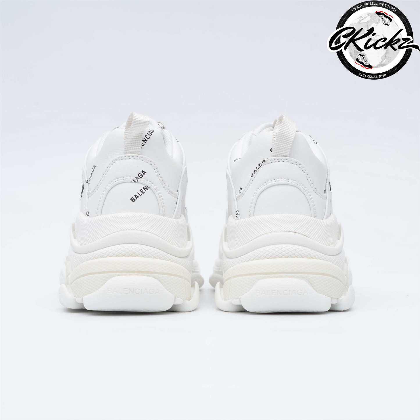 Balenci Triple S Allover Logo White