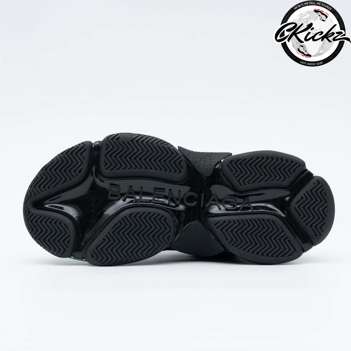 Balenci Triple S Black Fluo Green