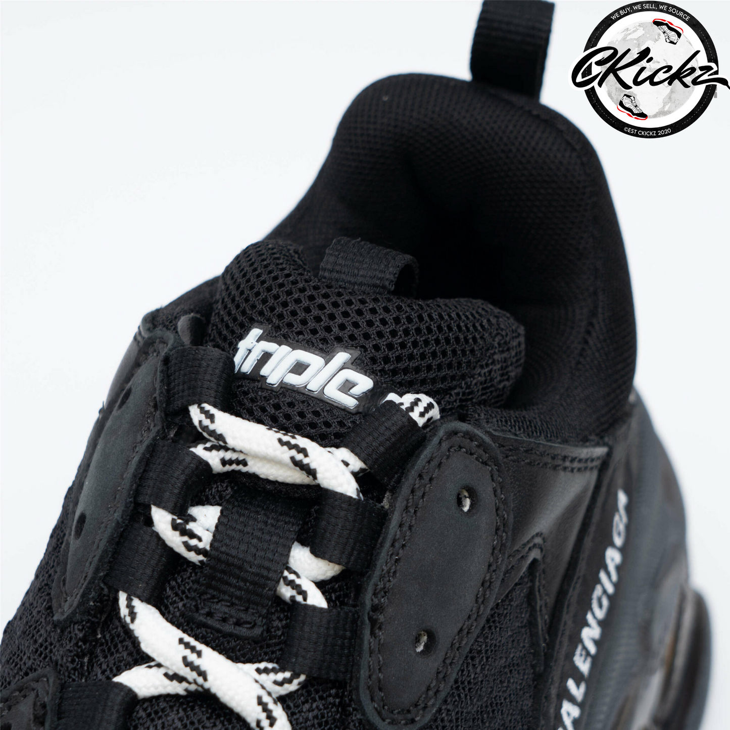 Balenci Triple S Clear Sole Black