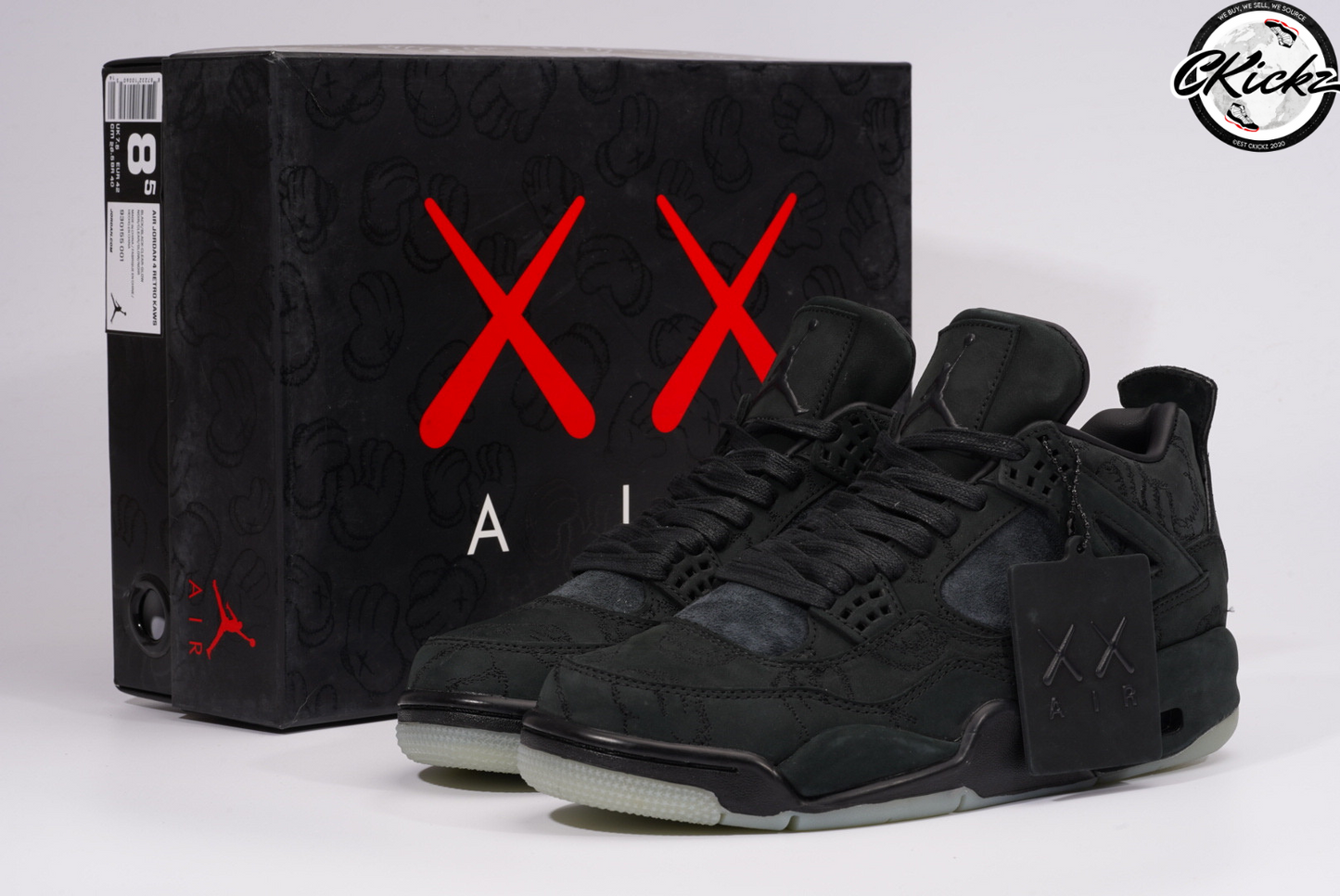 Retro Kaws Black Trainers