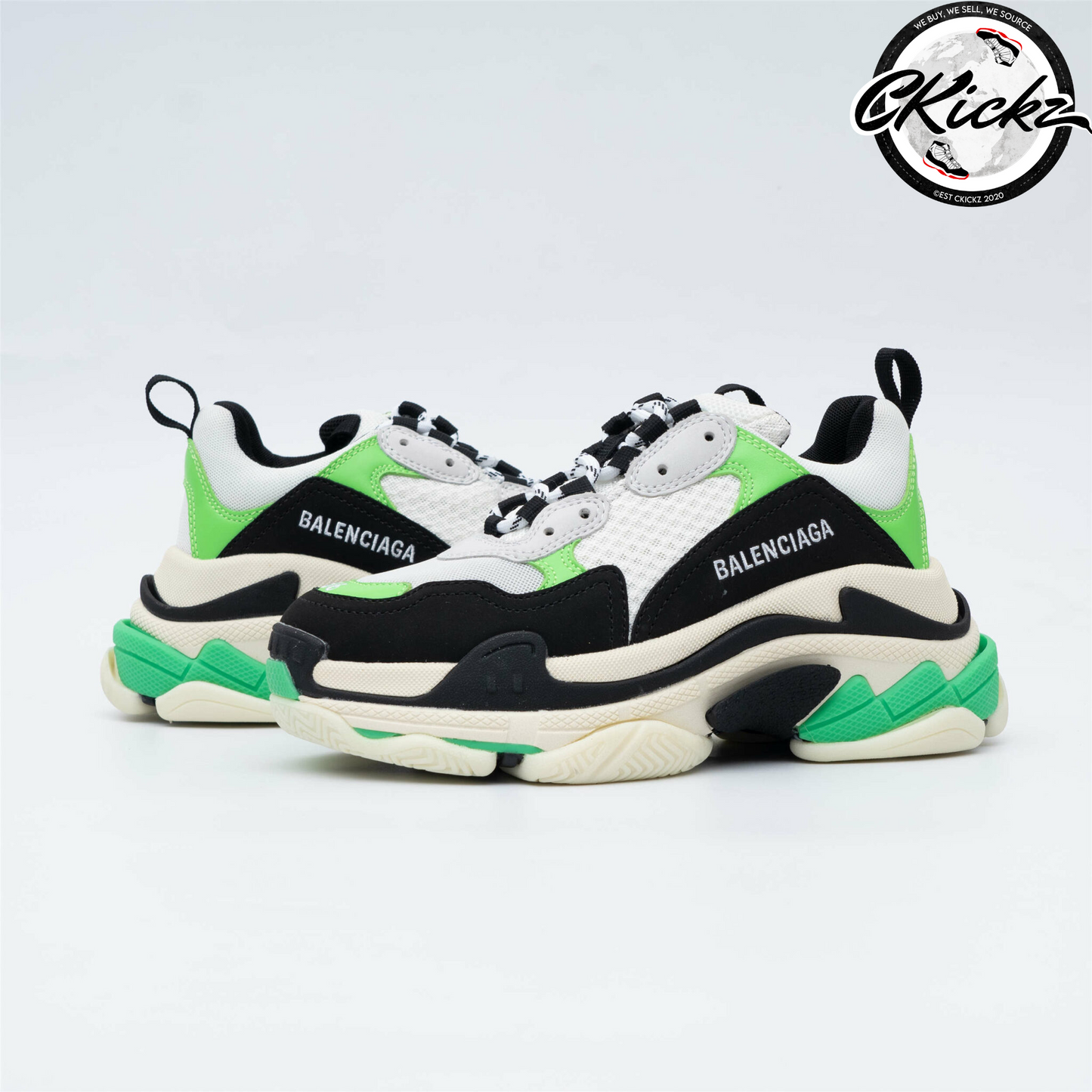 Balenci Triple S Green Black