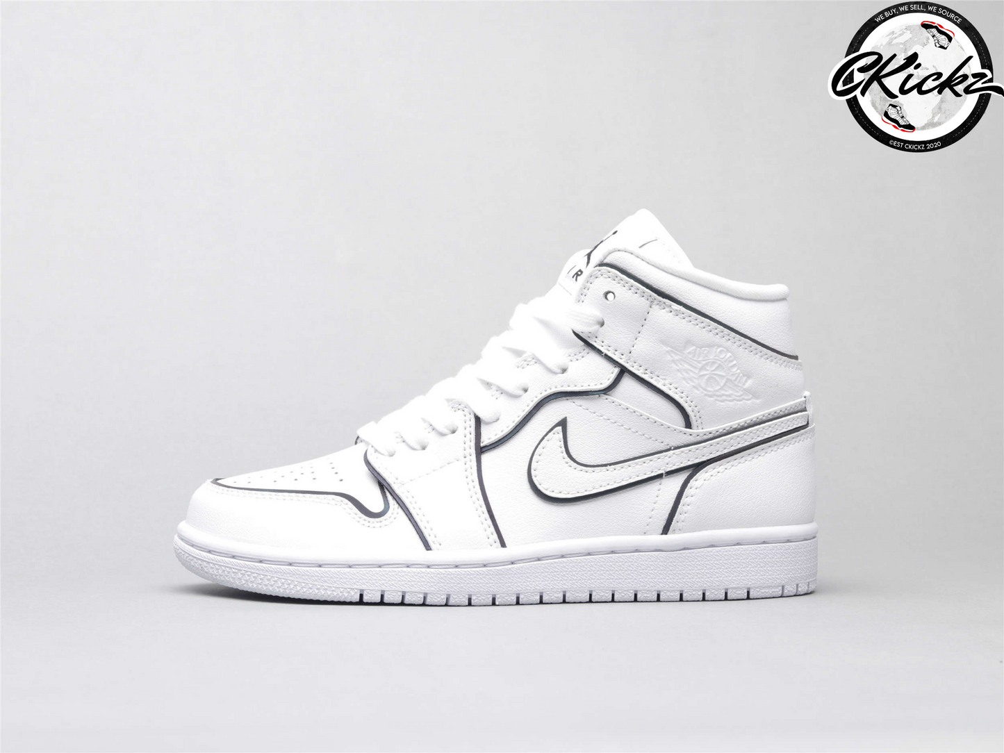 Retro Mid Iridescent Reflective White Trainers