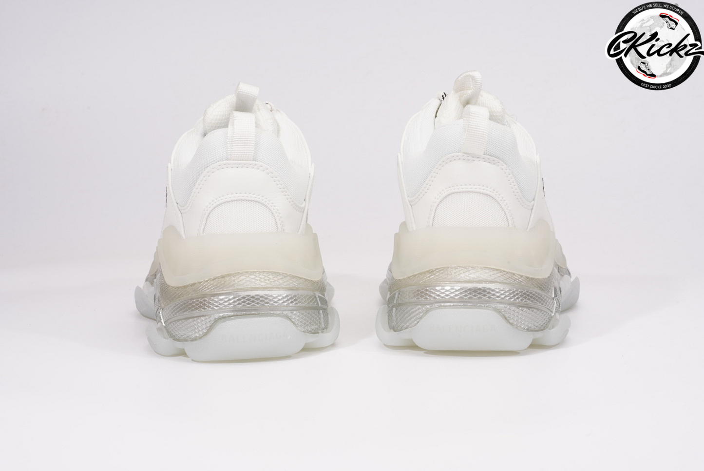Balenci Triple S Clear Sole White