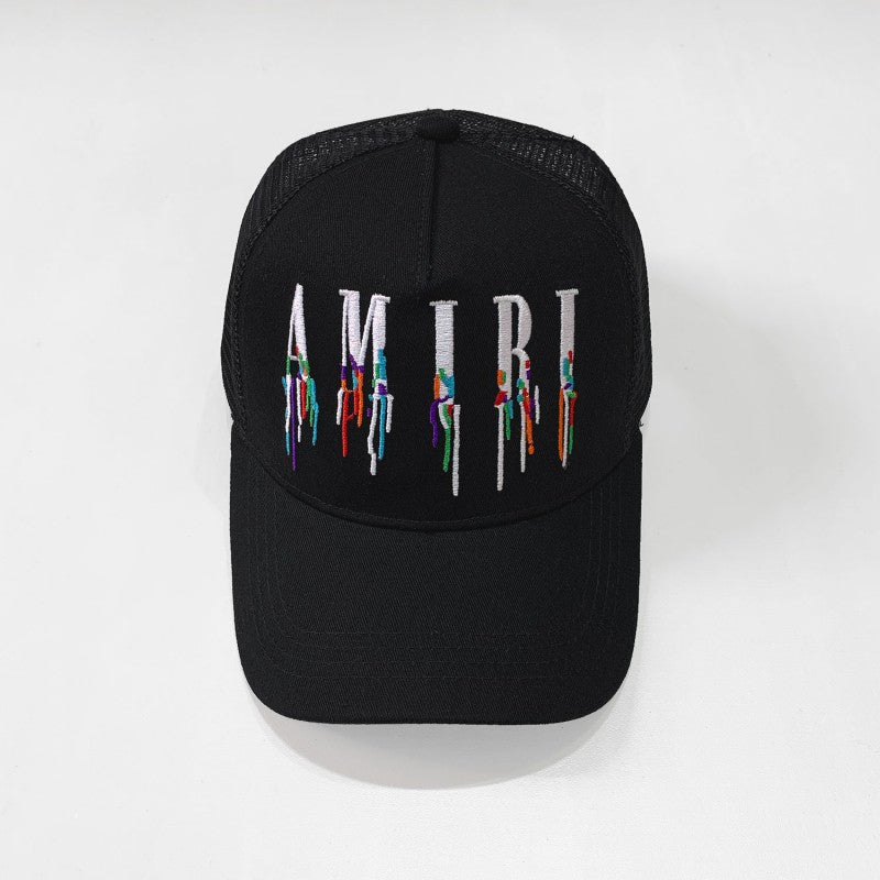 Am1ri Embroidered Paint Drip Core Logo Cap Black