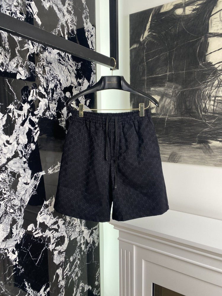 Twin G Jacquard Black Shorts