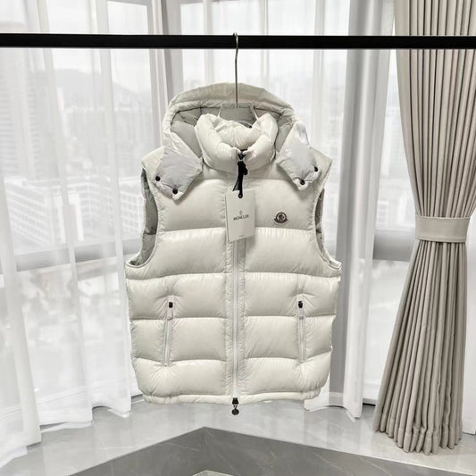 Gloss White Hooded Gilet