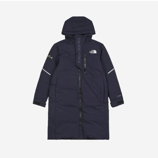 North Face Puffer Trench Coat Navy