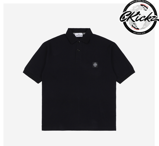 Stone Island Black Polo T-Shirt