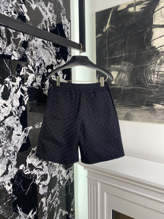 Twin G Jacquard Black Shorts