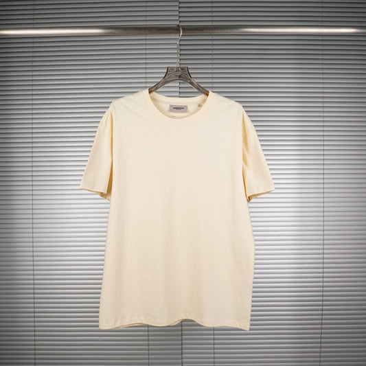 Round Neck Short Sleeve Beige