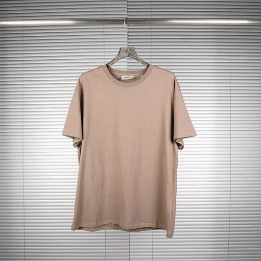 Round Neck Short Sleeve Taupe