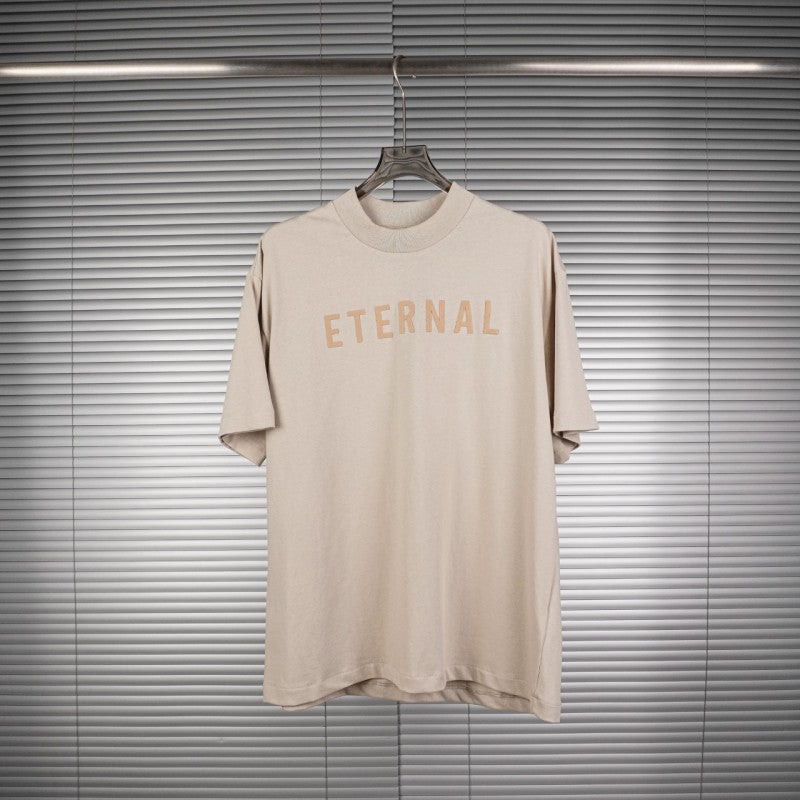 Flocked Short Sleeve Apricot