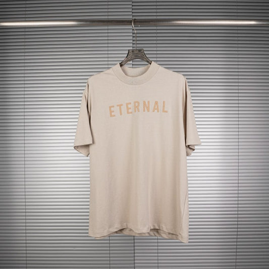 Flocked Short Sleeve Apricot