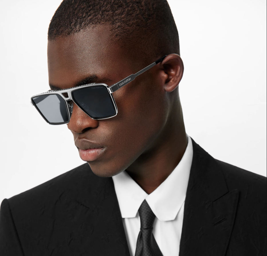 Silver Frame Angular Sunglasses