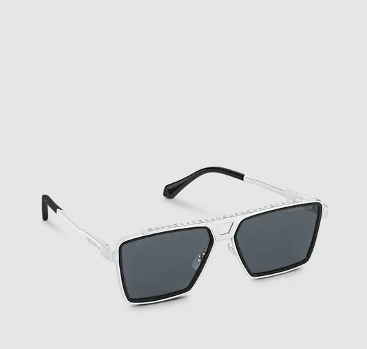Silver Frame Angular Sunglasses