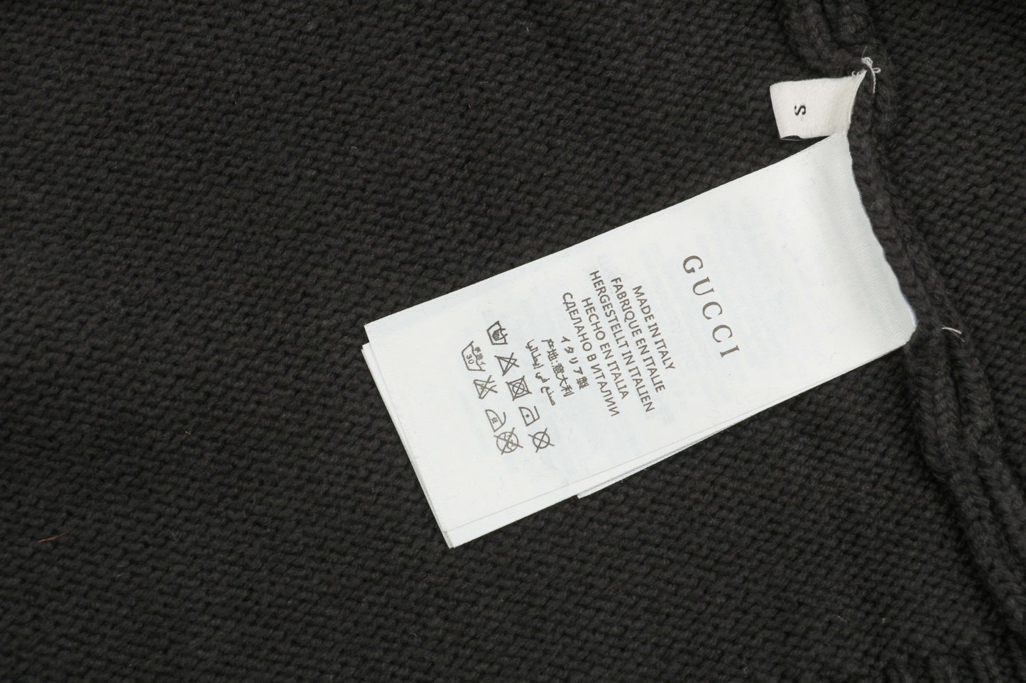 Gucc1 Cotton Jersey Cardigan Dark Grey