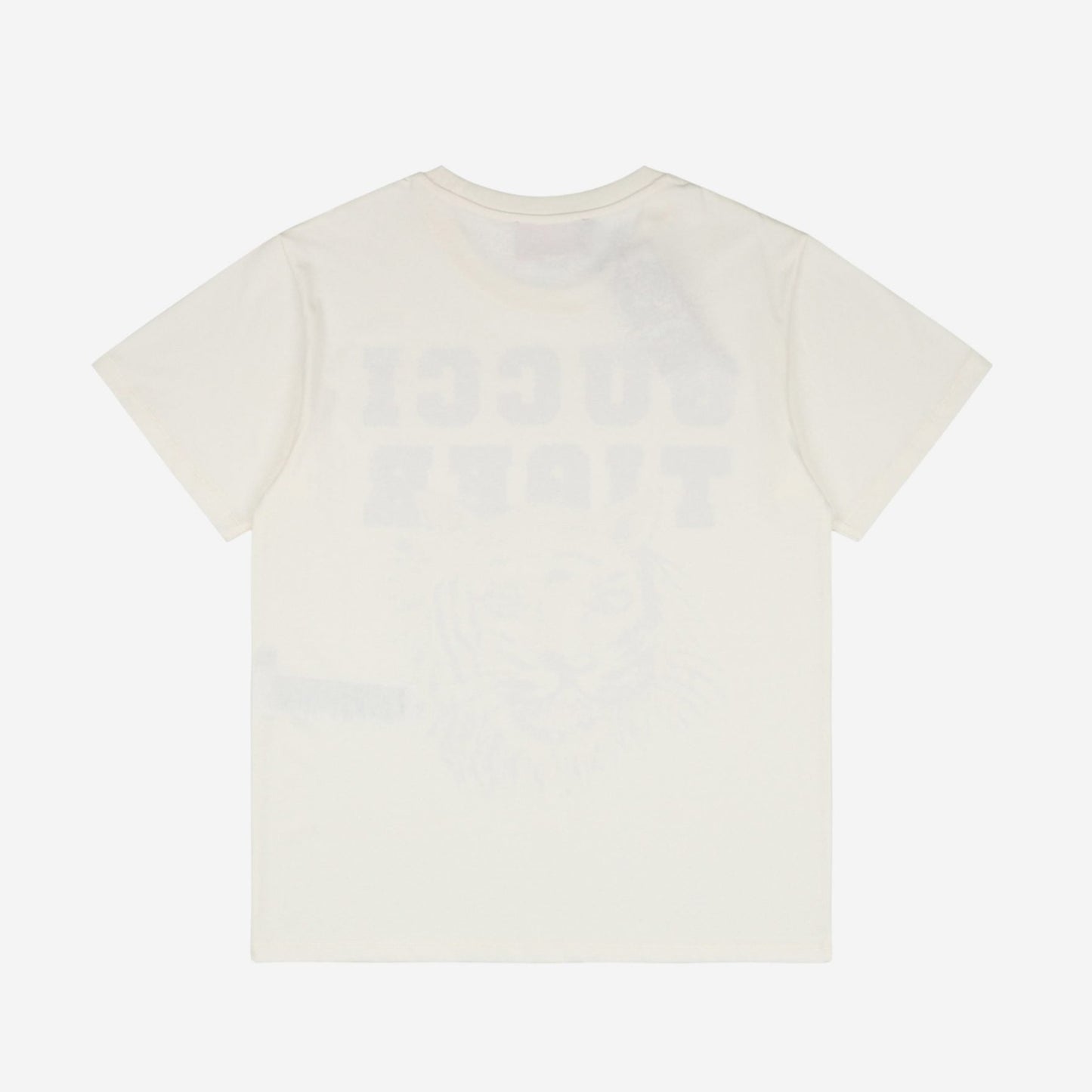 Gucc1 Tiger Print White T-Shirt