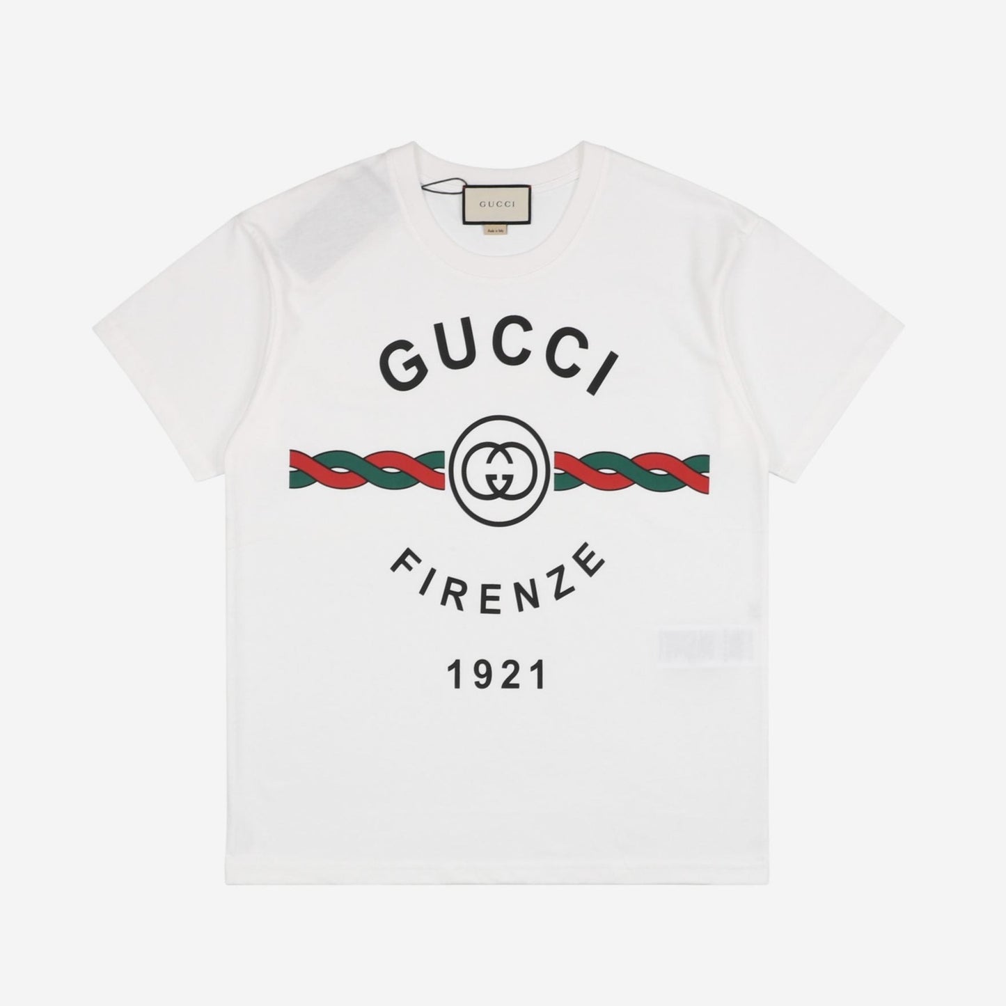 Gucc1 Cotton Jersey 'Gucci Firenze 1921' White T-Shirt