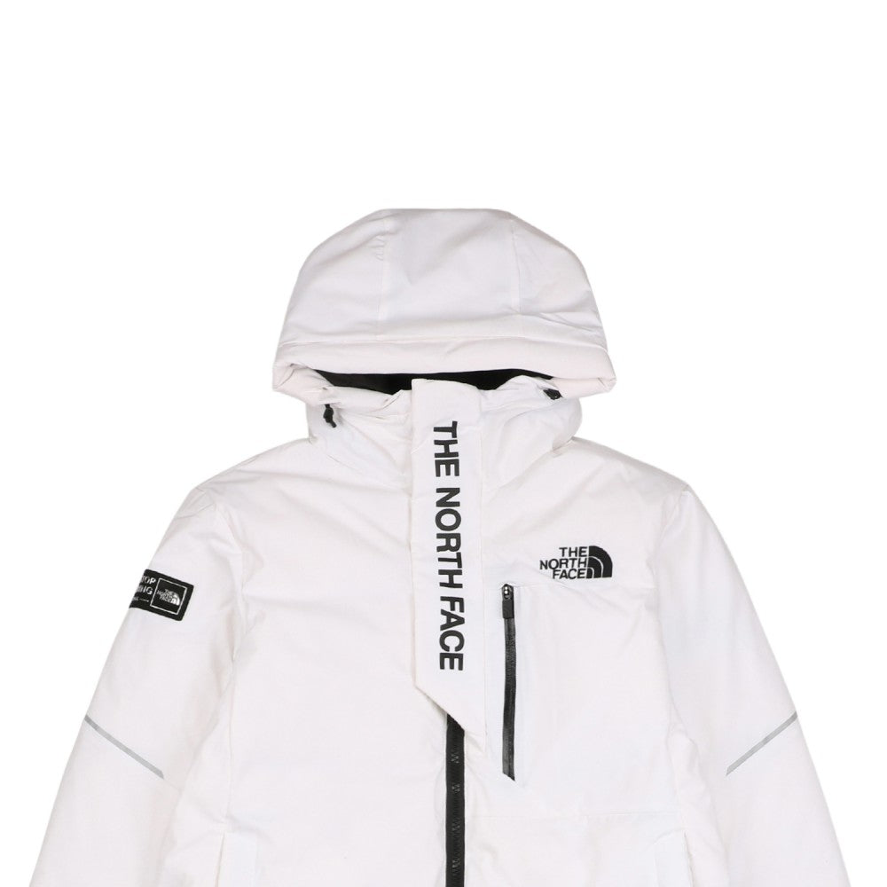 North Face Puffer Trench Coat White