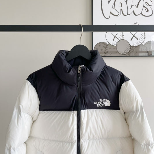 North Face Puffer White Black