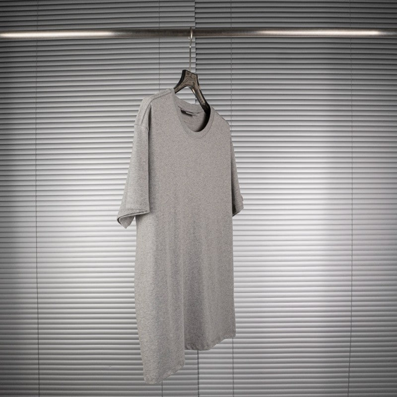 Round Neck Short Sleeve Dark Oatmeal