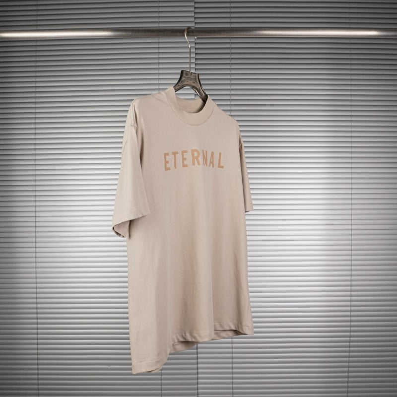 Flocked Short Sleeve Apricot