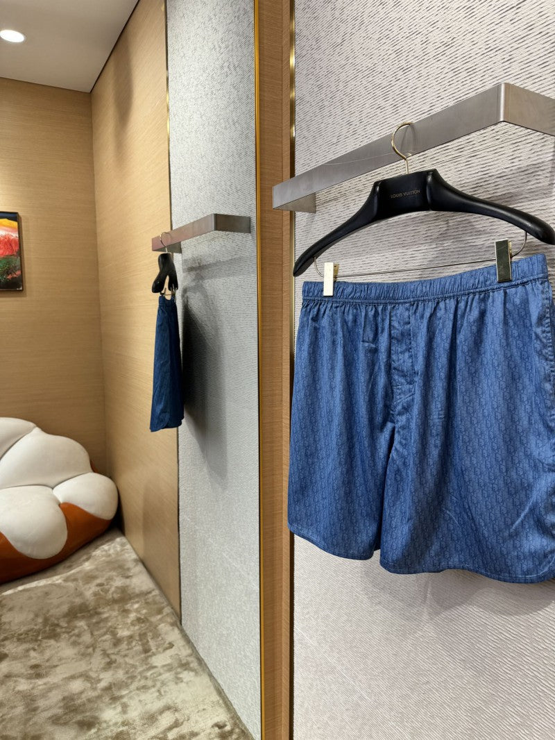Silk Short Blue