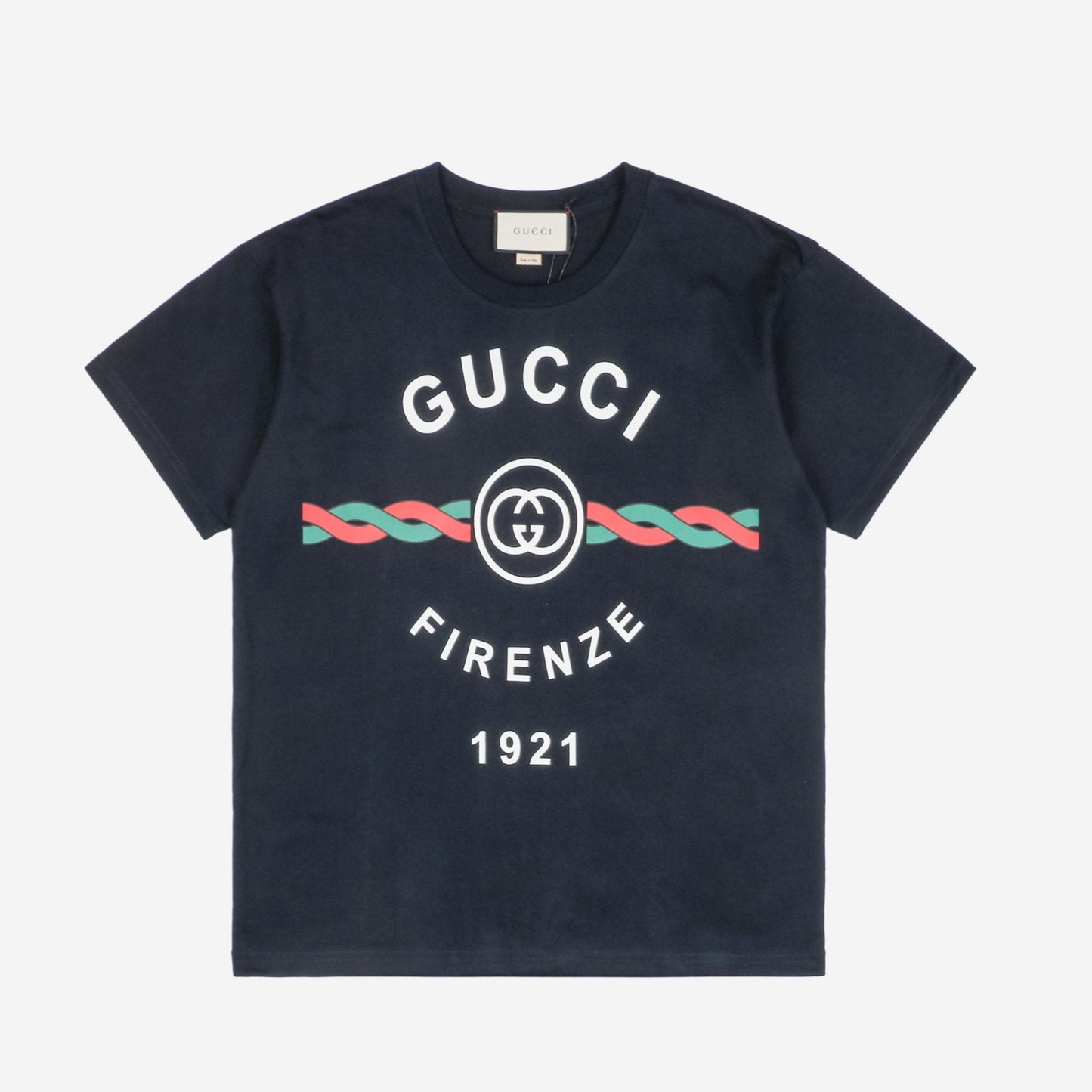 Gucc1 Cotton Jersey 'Gucci Firenze 1921' Dark Blue  T-Shirt