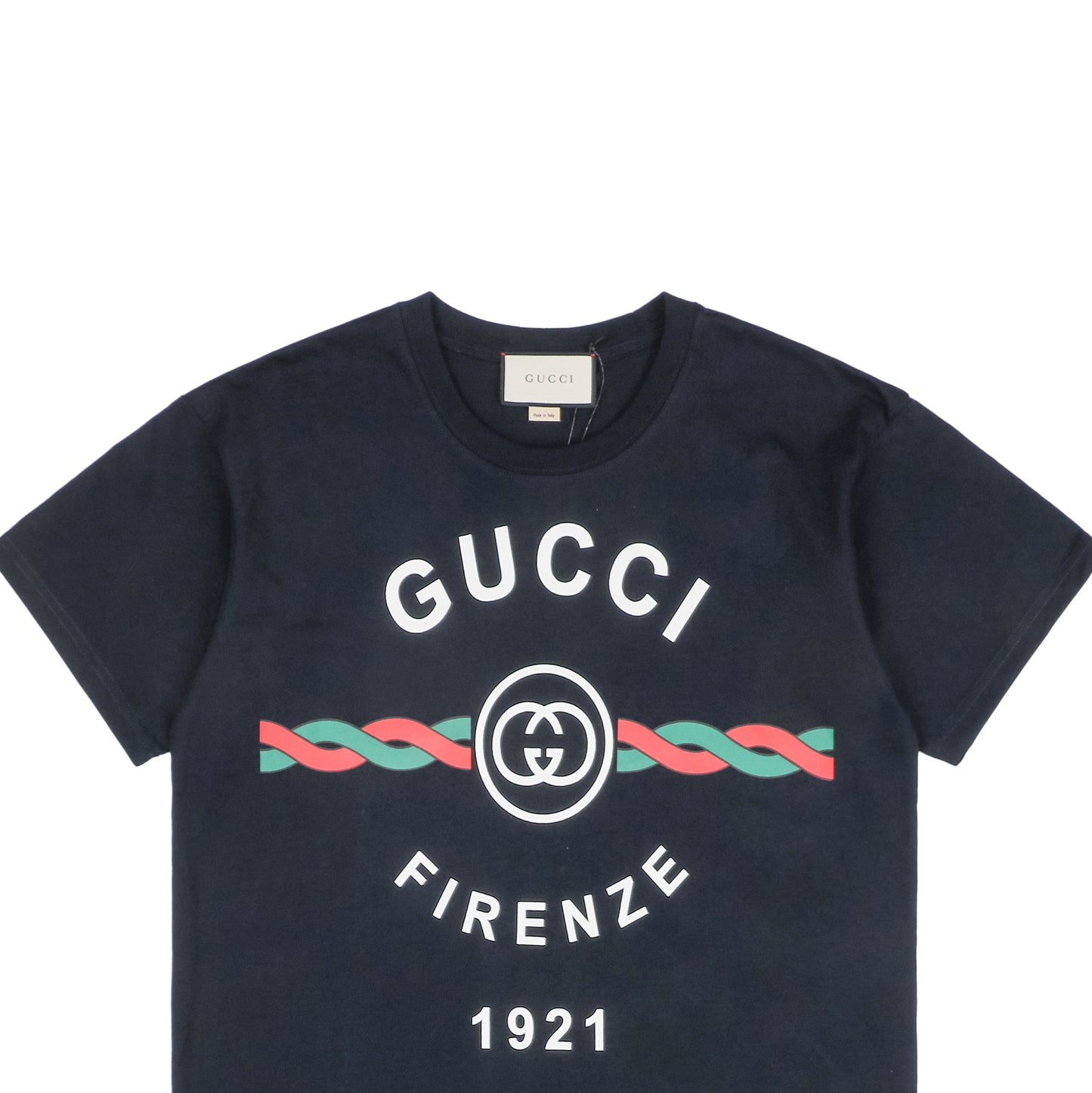 Gucc1 Cotton Jersey 'Gucci Firenze 1921' Dark Blue  T-Shirt