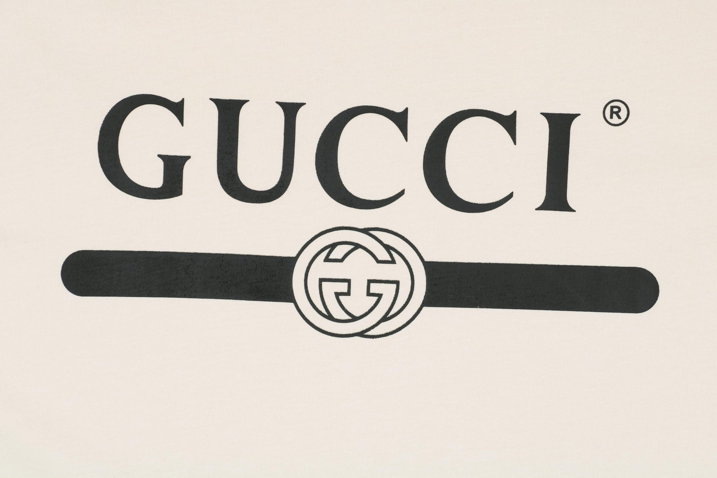 Gucc1 Logo Cream T-Shirt