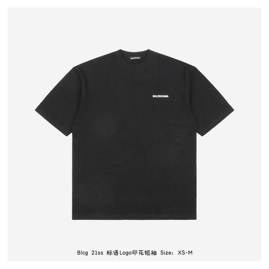 Balenci Small Logo T-Shirt Black
