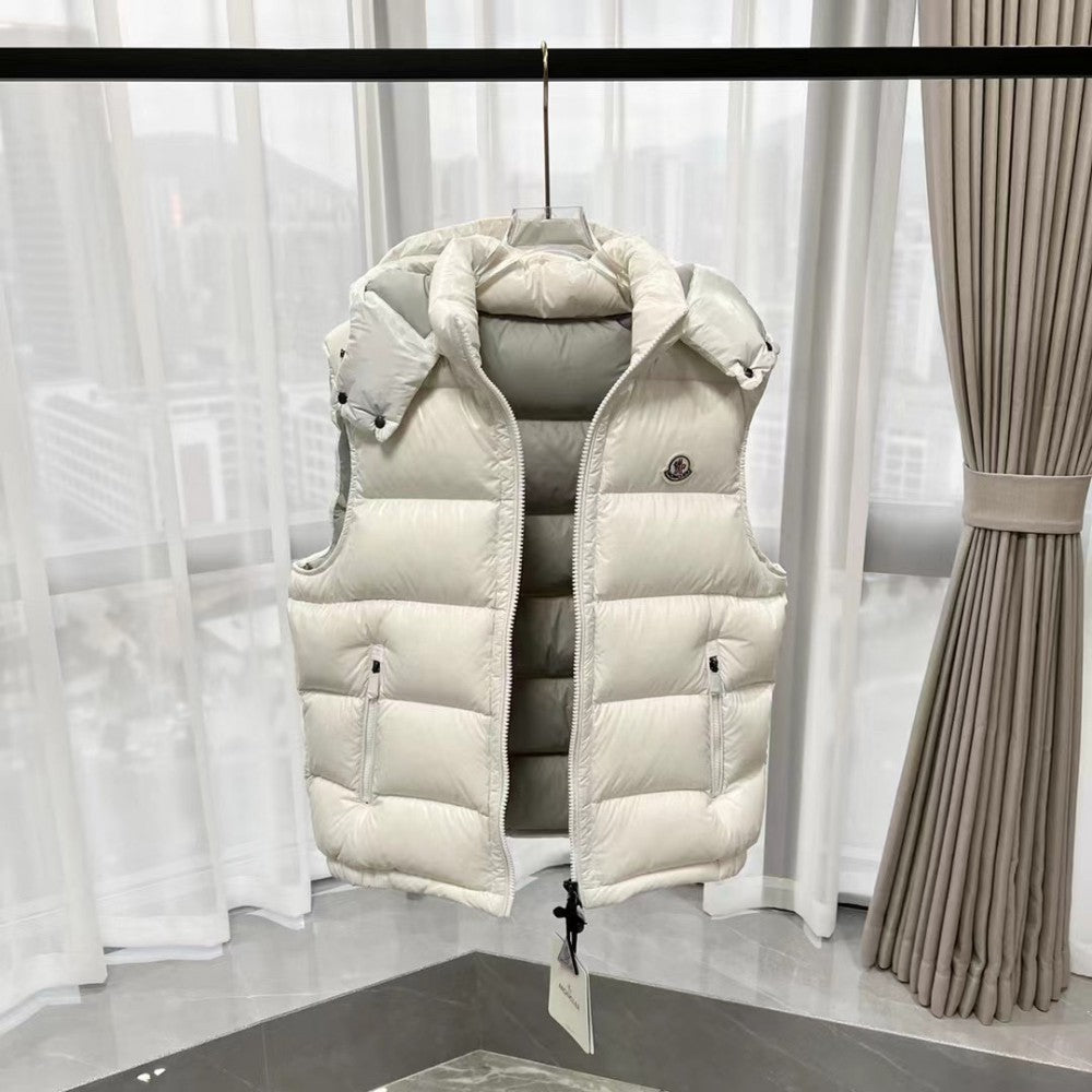 Gloss White Hooded Gilet