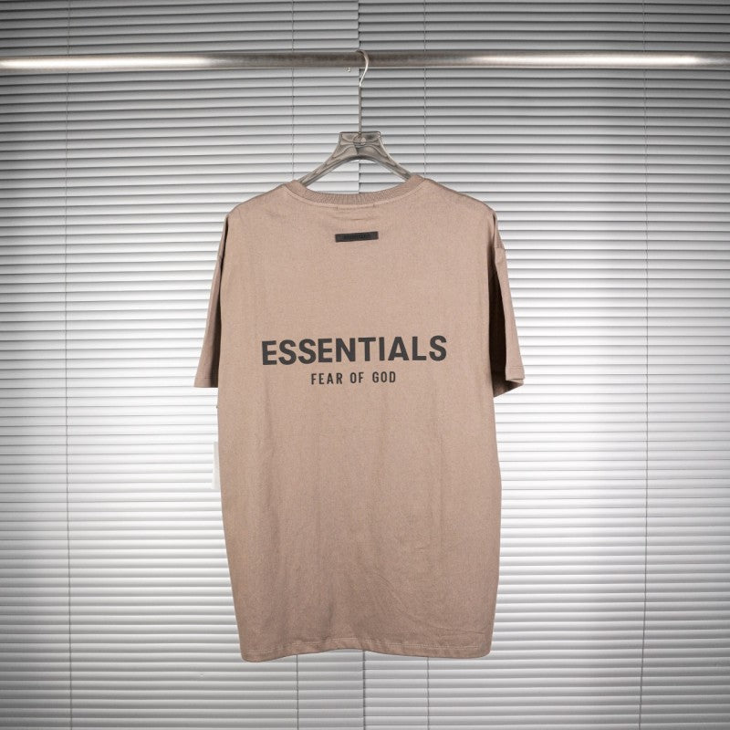 Round Neck Short Sleeve Taupe