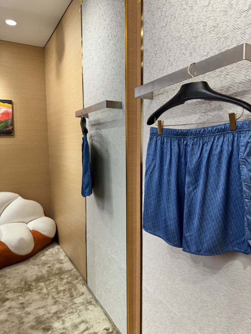 Silk Short Blue