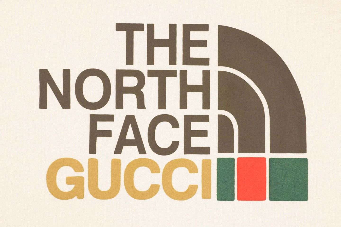 Gucc1 X The North Face Cream T-Shirt