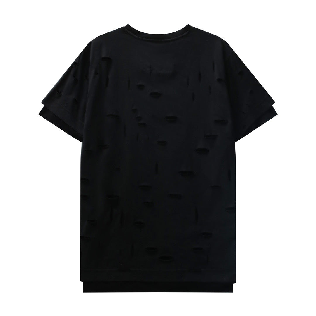 Gvnchy Hole Black T-Shirt