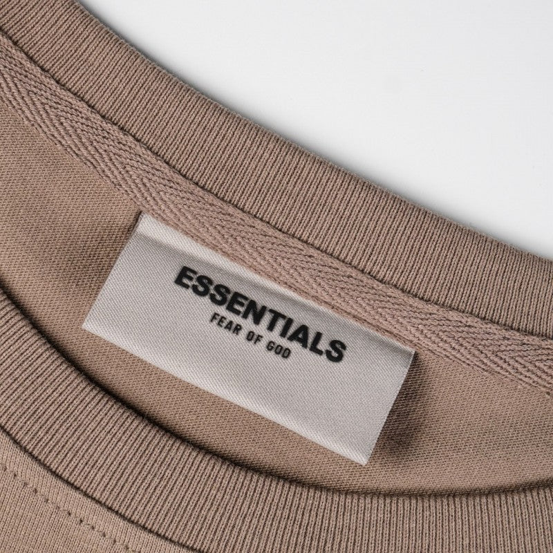 Round Neck Short Sleeve Taupe