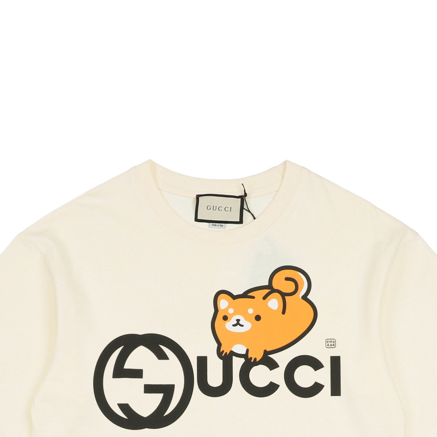 Gucc1 Animal Print Cotton T-Shirt